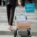 WIKINK Foldable Shopping Trolley, Portable Grocery Cart with 29L Removable Bag, Insulated Pouch, Aluminum Frame (Blue)