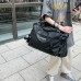 Large Black Duffle Bag | Lightweight Shoulder Travel Bag with Adjustable Strap, Carry Handles, Side Pockets, Spacious 56cm Weekender Gym Bag for Travel, Sports, School & Daily Use