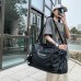 Large Black Duffle Bag | Lightweight Shoulder Travel Bag with Adjustable Strap, Carry Handles, Side Pockets, Spacious 56cm Weekender Gym Bag for Travel, Sports, School & Daily Use