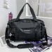 Large Black Duffle Bag | Lightweight Shoulder Travel Bag with Adjustable Strap, Carry Handles, Side Pockets, Spacious 56cm Weekender Gym Bag for Travel, Sports, School & Daily Use