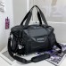 Large Black Duffle Bag | Lightweight Shoulder Travel Bag with Adjustable Strap, Carry Handles, Side Pockets, Spacious 56cm Weekender Gym Bag for Travel, Sports, School & Daily Use