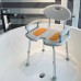 Heavy Duty Shower Chair with Armrests, Back Support, 5 Adjustable Height, 300lb Weight Capacity for Seniors, Elderly, Handicap Disabled, Pregnant, Adults - BIG001
