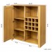 Sideboard Cabinet, Accent Storage Cabinet with Adjustable Shelves, Wine Rack for Home, Kitchen, Dining Room - SMT-WR034OAK