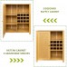 Sideboard Cabinet, Accent Storage Cabinet with Adjustable Shelves, Wine Rack for Home, Kitchen, Dining Room - SMT-WR034OAK