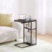 ODIKA Side Table, Under Seating Table with Integrated Power, Adjustable C-Shaped End Table for Home, Living Room, Bedroom (Black) - ET-CS-GY-81822