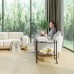 ODIKA 2-Tier Side Table, Rolling End Table with Glass Top, Rolling Wheels for Home, Living Room, Bedroom - ET-GT-WL-101023