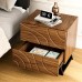 ODIKA Side Table, Cartography Cube Side Table with 2 Drawers for Home, Living Room, Bedroom - ET-PT-BR-81023 