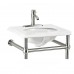 Moorefield 24-Inch Sink Console Vanity with Brushed Nickel Frame and Composite Marble Top