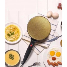 Electric Griddle Crepe Maker - Pan Style Hot Plate Cooktop with ON/Off Switch, Nonstick Coating, Automatic Temperature Control & Plug-in Operation for Kitchen & Countertop