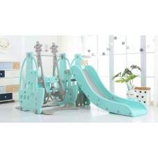 Indoor / Outdoor Four in One Kid's Slide Swing Set with Basket