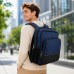 Blue Sling Backpack, Compact Crossbody Shoulder Bag with Front Zip Pocket, Side Mesh Pockets, Silver Accent Strip, 35 x 30 x 10 cm, for School, Work, Commute and Day Trips Blue Sling Backpack, Compact Crossbody Shoulder Bag with Front Zip Pocket, Side Mesh Pockets, Silver Accent Strip, 35 x 30 x 10 cm, for School, Work, Commute and Day Trips