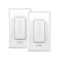 GOSUND Smart WiFi Light Switch 2.4GHz Smart Dimmer with App Control, Voice Control Alexa & Google Home Compatible, Fingertip Brightness Adjustment (2 Pack)