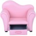  Kids Children's Curved Back Sofa Chair with Storage Drawer - Pink