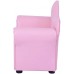  Kids Children's Curved Back Sofa Chair with Storage Drawer - Pink