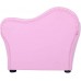  Kids Children's Curved Back Sofa Chair with Storage Drawer - Pink