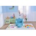 Kids Children Diamond Crown PU Leather Sofa Set with Footstool  - Blue - MSF14