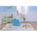 Kids Children Diamond Crown PU Leather Sofa Set with Footstool  - Blue - MSF14