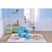 Kids Children Diamond Crown PU Leather Sofa Set with Footstool  - Blue - MSF14