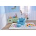 Kids Children Diamond Crown PU Leather Sofa Set with Footstool  - Blue - MSF14