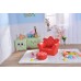 Kids Children Diamond Crown PU Leather Sofa Set with Footstool  - Red - MSF15