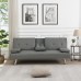 Adjustable Folding Sofa Bed, Modern Faux Leather Sofa with 2 Cup Holders & Removable Armrests for Home, Living Room (Grey) - W58825558