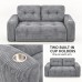 Loveseat Sofa, Black Corduroy Couch with 2 Cup Holders Loveseat Sofa, Black Corduroy Couch with 2 Cup Holders