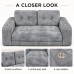 Loveseat Sofa, Black Corduroy Couch with 2 Cup Holders Loveseat Sofa, Black Corduroy Couch with 2 Cup Holders
