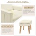 Sofa Chair with Ottoman, Modern Velvet Upholstered Accent Chair with Footrest, Storage Pocket for Living Room, Bedroom, Office (Beige) - YLCH1014