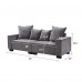 82" inch Modern Sofa, 2 Seater Modular Sofa with Extra Wide Armrests & 4 Throw Pillows for Home, Living Room - 4002