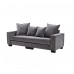 82" inch Modern Sofa, 2 Seater Modular Sofa with Extra Wide Armrests & 4 Throw Pillows for Home, Living Room - 4002