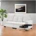 82" inch Modern Sofa, 2 Seater Modular Sofa with Extra Wide Armrests & 4 Throw Pillows for Home, Living Room - 4002