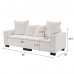 82" inch Modern Sofa, 2 Seater Modular Sofa with Extra Wide Armrests & 4 Throw Pillows for Home, Living Room - 4002