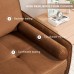 Velvet Sofa, 68 inch Mid Century Modern 3-Seater Sofa with 2 Pillows for Home, Office - MC9551