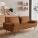 Velvet Sofa, 68 inch Mid Century Modern 3-Seater Sofa with 2 Pillows for Home, Office - MC9551