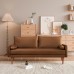 Velvet Sofa, 68 inch Mid Century Modern 3-Seater Sofa with 2 Pillows for Home, Office - MC9551