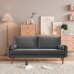 Velvet Sofa, 68 inch Mid Century Modern 3-Seater Sofa with 2 Pillows for Home, Office - MC9551