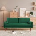 Velvet Sofa, 68 inch Mid Century Modern 3-Seater Sofa with 2 Pillows for Home, Office - MC9551