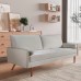 Velvet Sofa, 68 inch Mid Century Modern 3-Seater Sofa with 2 Pillows for Home, Office - MC9551