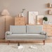 Velvet Sofa, 68 inch Mid Century Modern 3-Seater Sofa with 2 Pillows for Home, Office - MC9551
