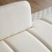 56.3" Inch Modern Loveseat Sofa, Upholstered Armless 2 Seater Couch Bench with Teddy Fabric, Gold Metal Legs for Home, Living Room (Beige) - W2677P195004