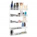 5-Tier Spice Rack Organizer, Hanging Wall Mount Spice Organizer for Cabinet, Pantry Door (White) - B2050 