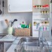 5-Tier Spice Rack Organizer, Hanging Wall Mount Spice Organizer for Cabinet, Pantry Door (White) - B2050 