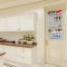 5-Tier Spice Rack Organizer, Hanging Wall Mount Spice Organizer for Cabinet, Pantry Door (White) - B2050 