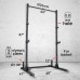 Squat Rack 800 LB Capacity Power Rack 2"x 2" Steel Power Cage Exercise Stand with 2 J-Hooks for Bench Press, Weightlifting and Strength Training (2 Bonus J-Hooks) - 1020163A