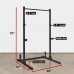 Squat Rack 800LB Capacity Power Rack 2"x 2" Steel Power Cage Exercise Stand with 2 J-Hooks for Bench Press, Weightlifting and Strength Training - 1026783