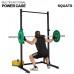 Squat Rack 800LB Capacity Power Rack 2"x 2" Steel Power Cage Exercise Stand with 2 J-Hooks for Bench Press, Weightlifting and Strength Training - 1026783