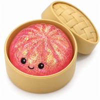 Glitter Bun Squishy Toy Steamer Case Random Color Glitter Bun Squishy Toy Steamer Case Random Color