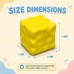 Squishy Cheese Cube Toy, Soft Squeeze Stress Ball, 65mm, Yellow