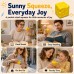 Squishy Cheese Cube Toy, Soft Squeeze Stress Ball, 65mm, Yellow