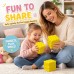Squishy Cheese Cube Toy, Soft Squeeze Stress Ball, 65mm, Yellow